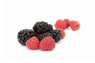 blackberries and rasprberries