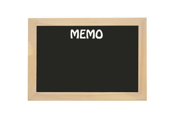 chalk board memo isolated with path