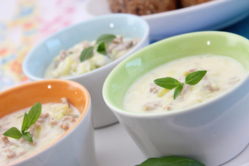 Käse-Lauch-Suppe