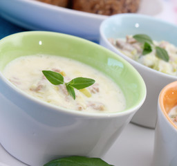 Käse-Lauch-Suppe
