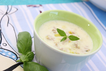 Käse-Lauch-Suppe