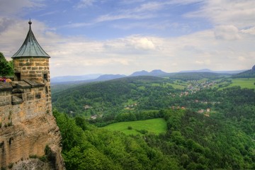 Fototapeta premium Elbsandsteingebirge - Festung Königstein