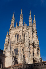 Fototapeta na wymiar Wieża katedry w Burgos, Castilla y Leon, Hiszpania