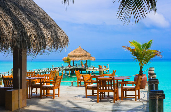 Fototapeta Cafe on the beach