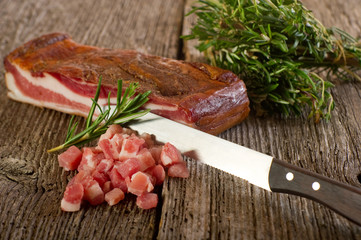 slice bacon - pancetta affettata