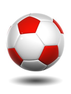 High resolution 3D soccer ball isolated on white