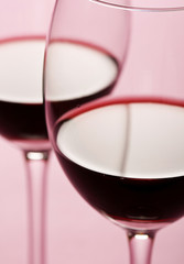 glasses of red wine