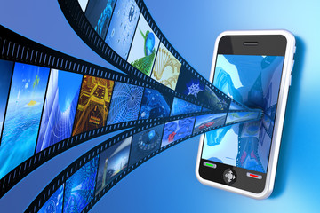 Mobile video. Hi-res digitally generated image.