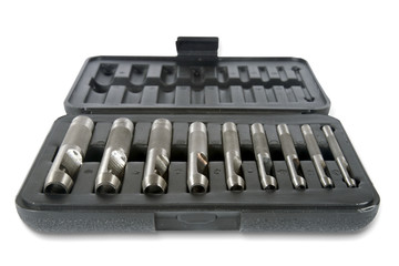 Naklejka premium set of tools for punching holes