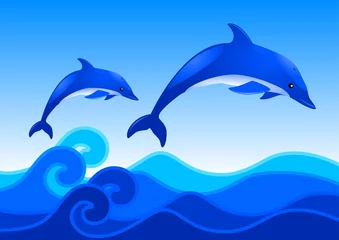 Stof per meter Dolfijn © rudall30