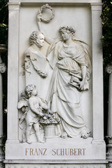 Obraz premium Gravestone of composer Franz Schubert in Vienna