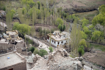Obraz premium View from the monastery, Basgo, Ladakh, India