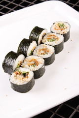 sushi on the plate