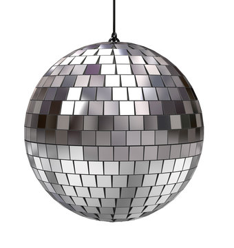 Disco ball isolated on white background