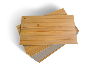 PANELES DE MADERA SOBRE FONDO BLANCO