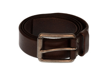 brown leather belt