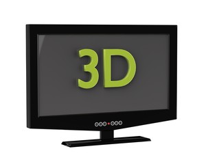 3D render of  LCD monitor