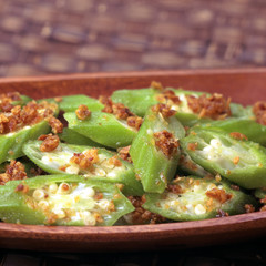 asian okra in garlic sauce