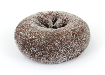 Fototapeta na wymiar Fresh chocolate sugar sprinkled donut