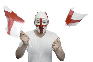 England Fan Waving Flags