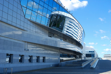 Modern office building against the blue sky