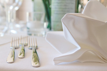Gabel mit Serviette