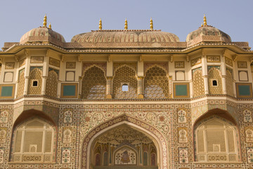 Ornate gate in Amber Palace, Jaipur, Rajasthan, India