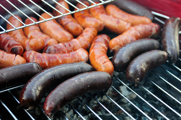 Sausage on grill