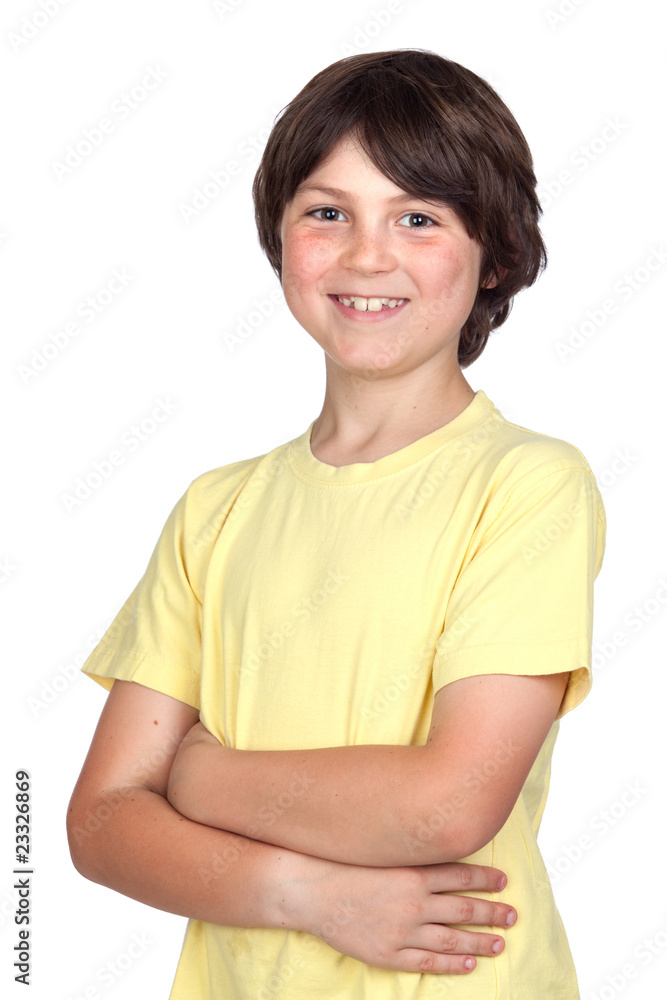 Canvas Prints Funny portrait of freckled boy