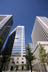 Obraz premium 東京 大手町のオフィスビル群