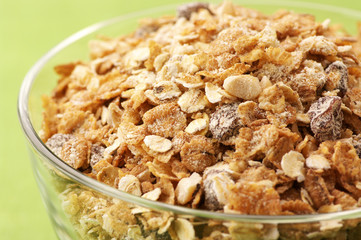 Muesli in bowl close-up