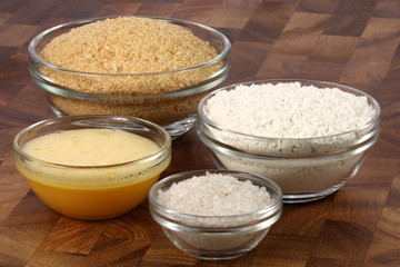 breaded ingredients