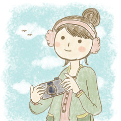 カメラを持った女の子