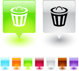 Dustbin square button.