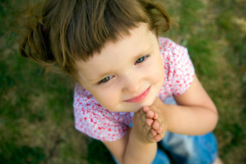 Cute Little Girl Praying