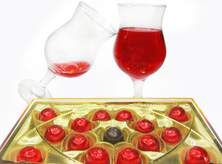 red wine and sweetmeats