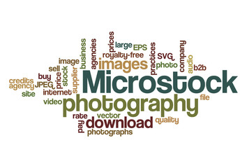 Microstock photography - Word Cloud