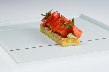 Gâteau Fraise Menthe