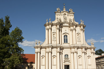 Fototapeta na wymiar Kościół Wizytek w Warszawie