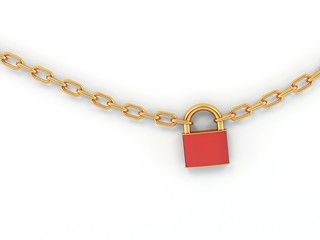 Fototapeta na wymiar Chain with lock