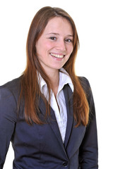 Portrait einer jungen freundlichen Frau