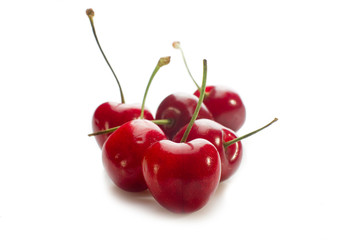 cherries on white - ciliege su bianco