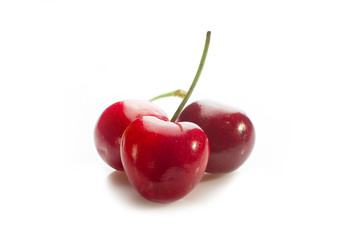 cherries on white - ciliege su bianco