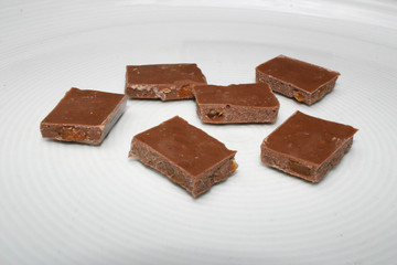 Divided bar of chocolate