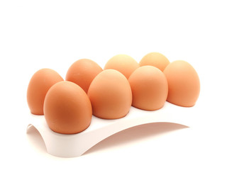 Eggs on a support