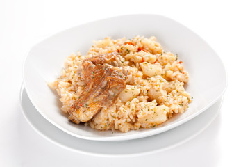 rice with potatoes and pork
