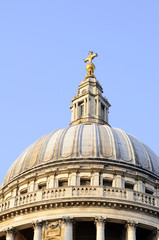 dome details of Saint Paul's Cathedral London UK