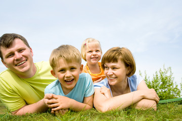 Fototapeta premium family lifestyle portrait