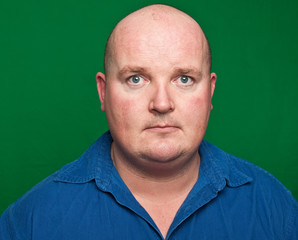 close up picture portrait of an overweight male - 23345856