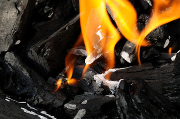 charcoal fire
